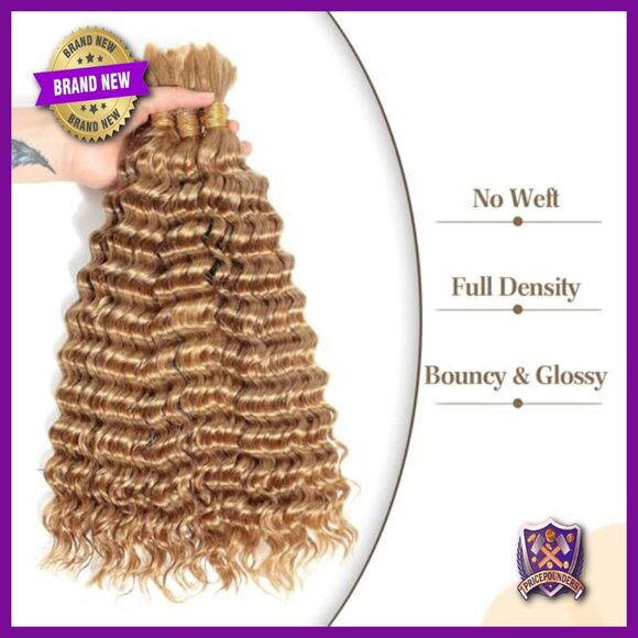 20 Inch Deep Wave Human Hair Bundles, 100g Brazilian Virgin Hair for Braiding